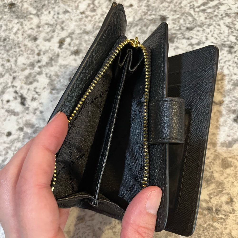 Michael Kors Leather Compact Snap Wallet - Picture 8 of 9